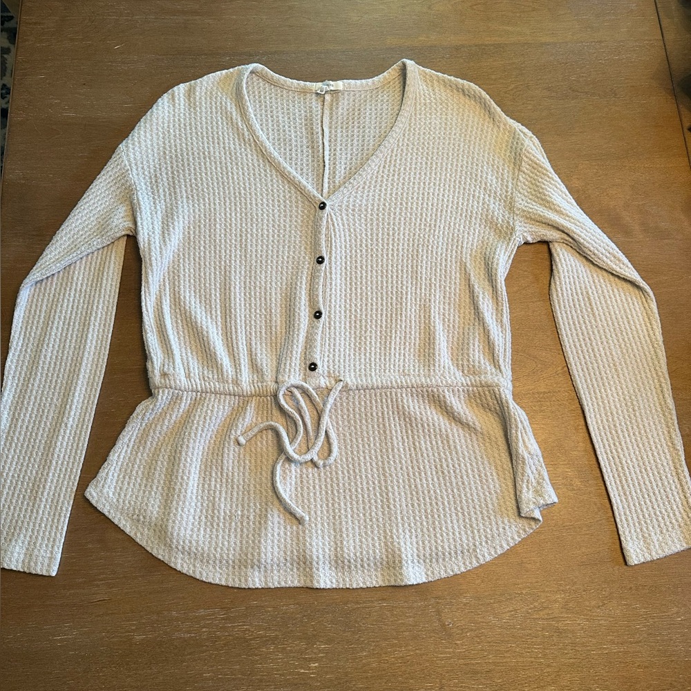 Maurices Cream V-Neck Sweater